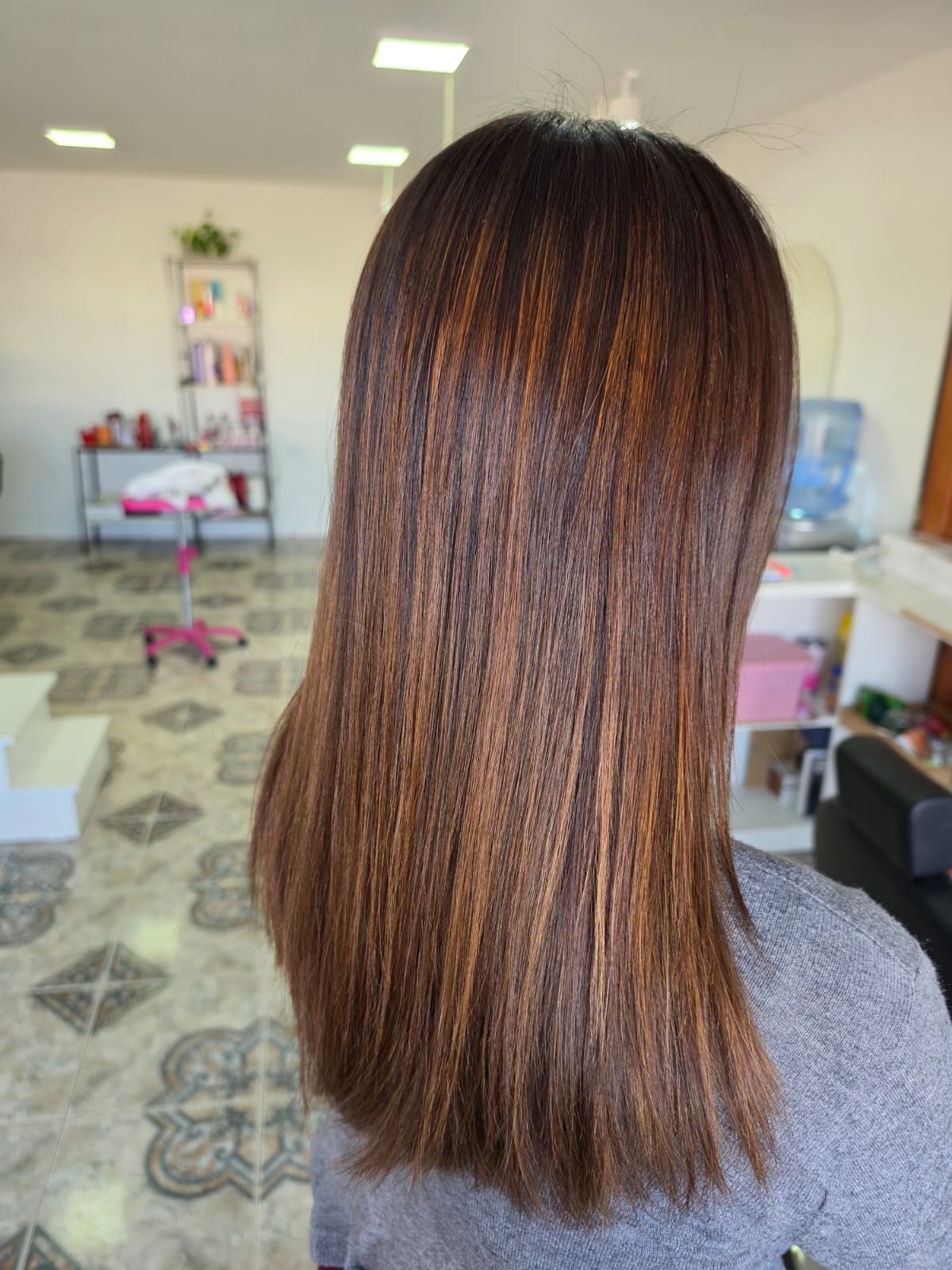 Mechas babylights realizadas en el Alto Valle, Río Negro